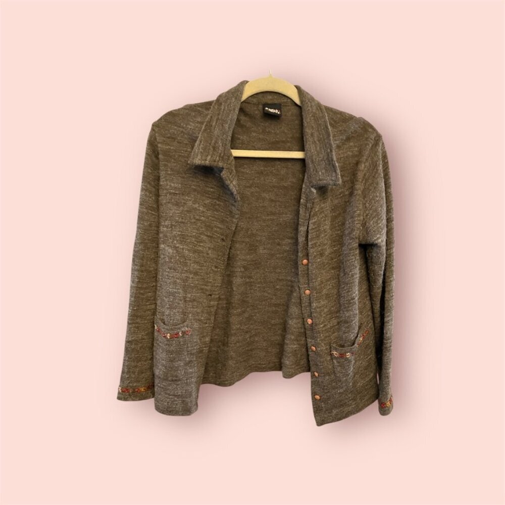 Brown Heather Cardigan or Light Jacket